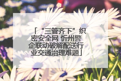 “三管齐下”织密安全网 忻州警企联动破解配送行业交通治理难题